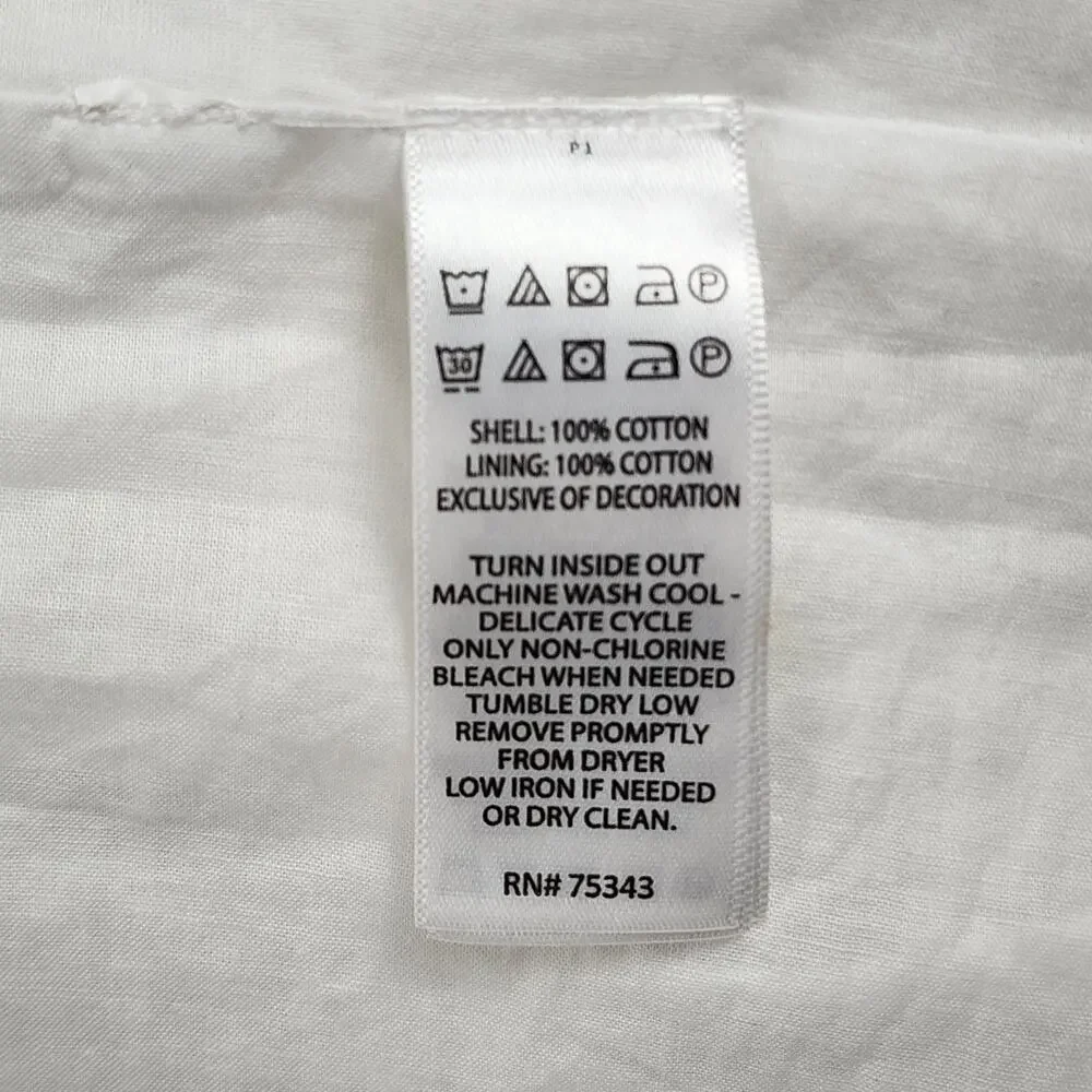 Rachel Zoe White Maxi Dress Lace Eyelet Boho Size 8 - Picture 13 of 13